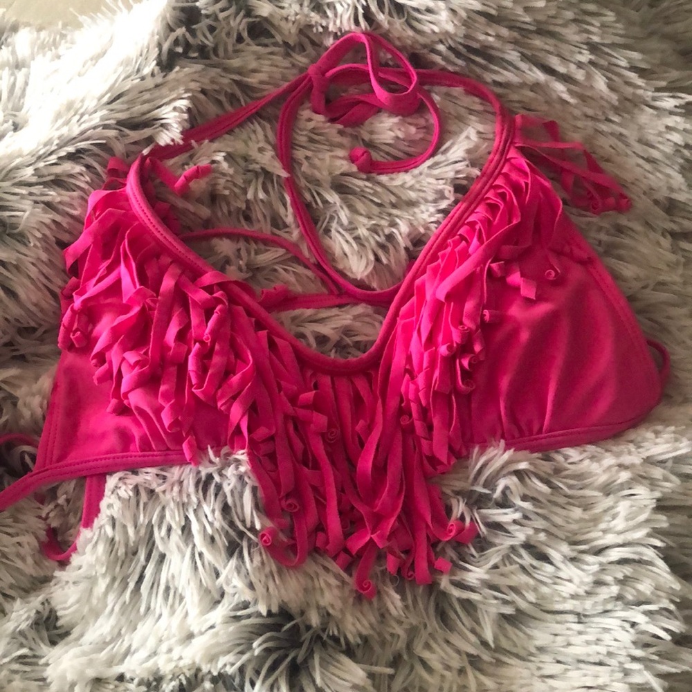 Hot pink bikini top